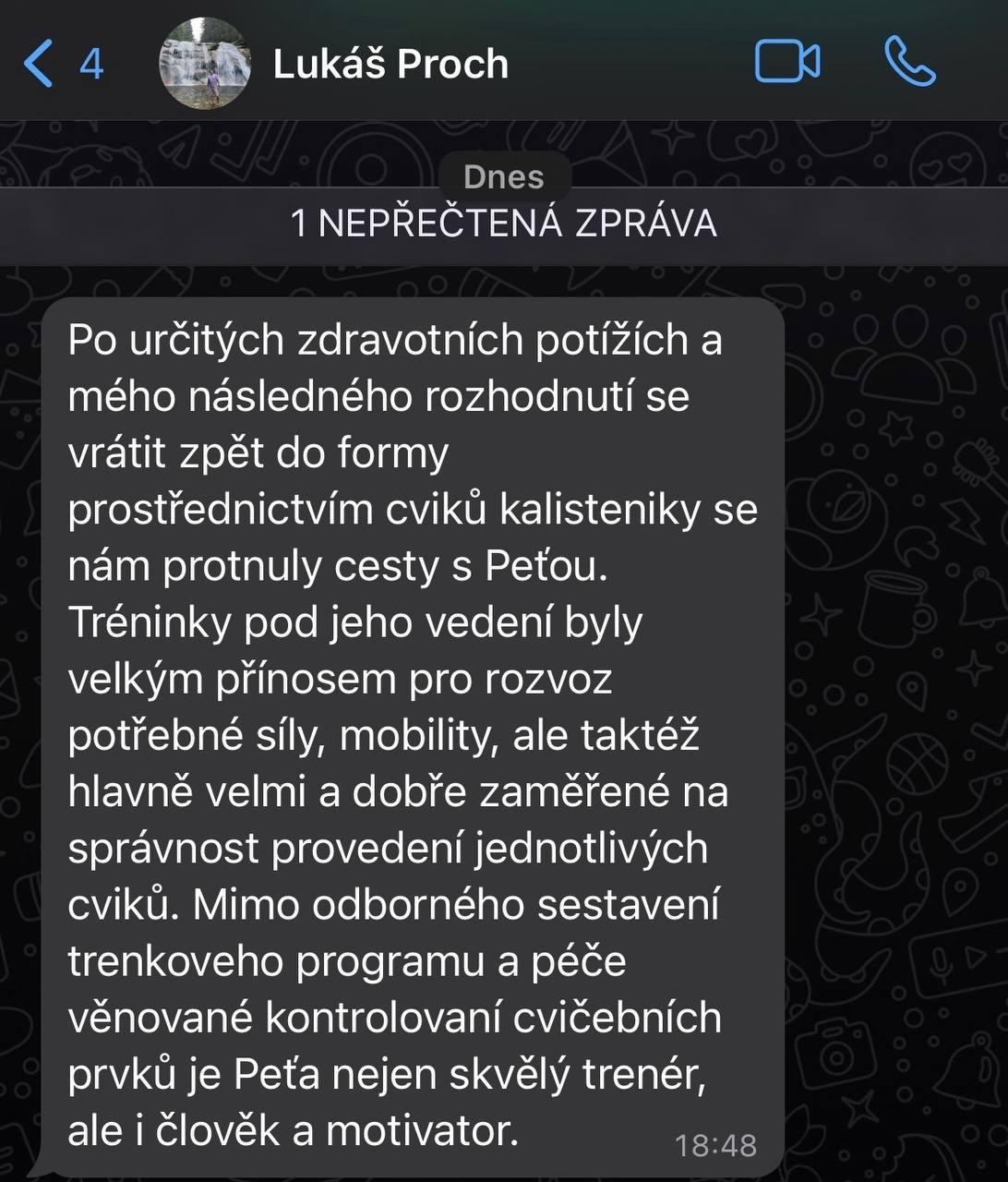 Zkušenost klienta s tréninkem – reference 34