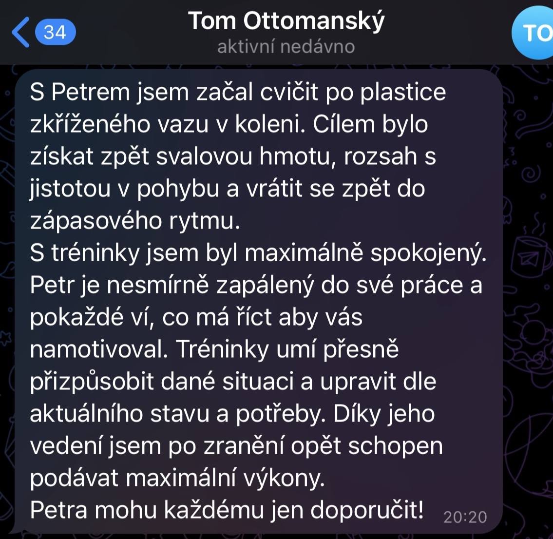 Zkušenost klienta s tréninkem – reference 37